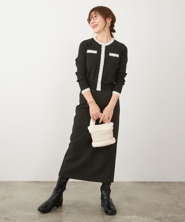 手洗い可 レディース 長袖 秋冬春 長袖 可愛い 上品 きれいめ オフィス 色 フェミニン ジョイントスペース