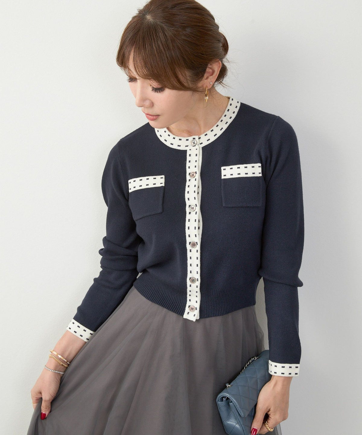 手洗い可 レディース 長袖 秋冬春 長袖 可愛い 上品 きれいめ オフィス 色 フェミニン ジョイントスペース