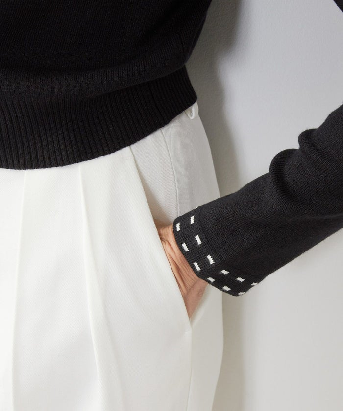 手洗い可 レディース 長袖 秋冬春 長袖 可愛い 上品 きれいめ オフィス 色 フェミニン ジョイントスペース