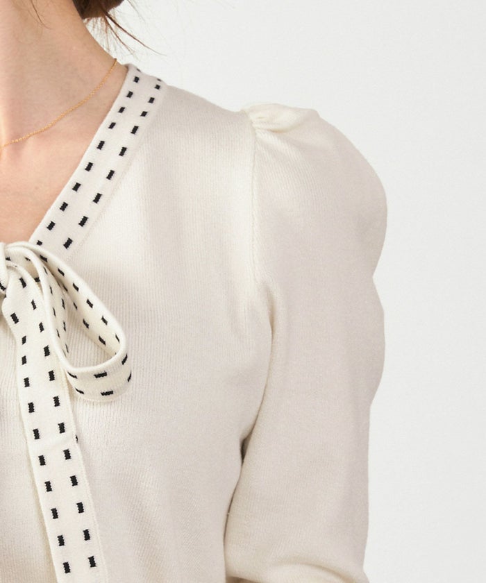 手洗い可 レディース 長袖 秋冬春 長袖 可愛い 上品 きれいめ オフィス ボウタイ フェミニン ジョイントスペース