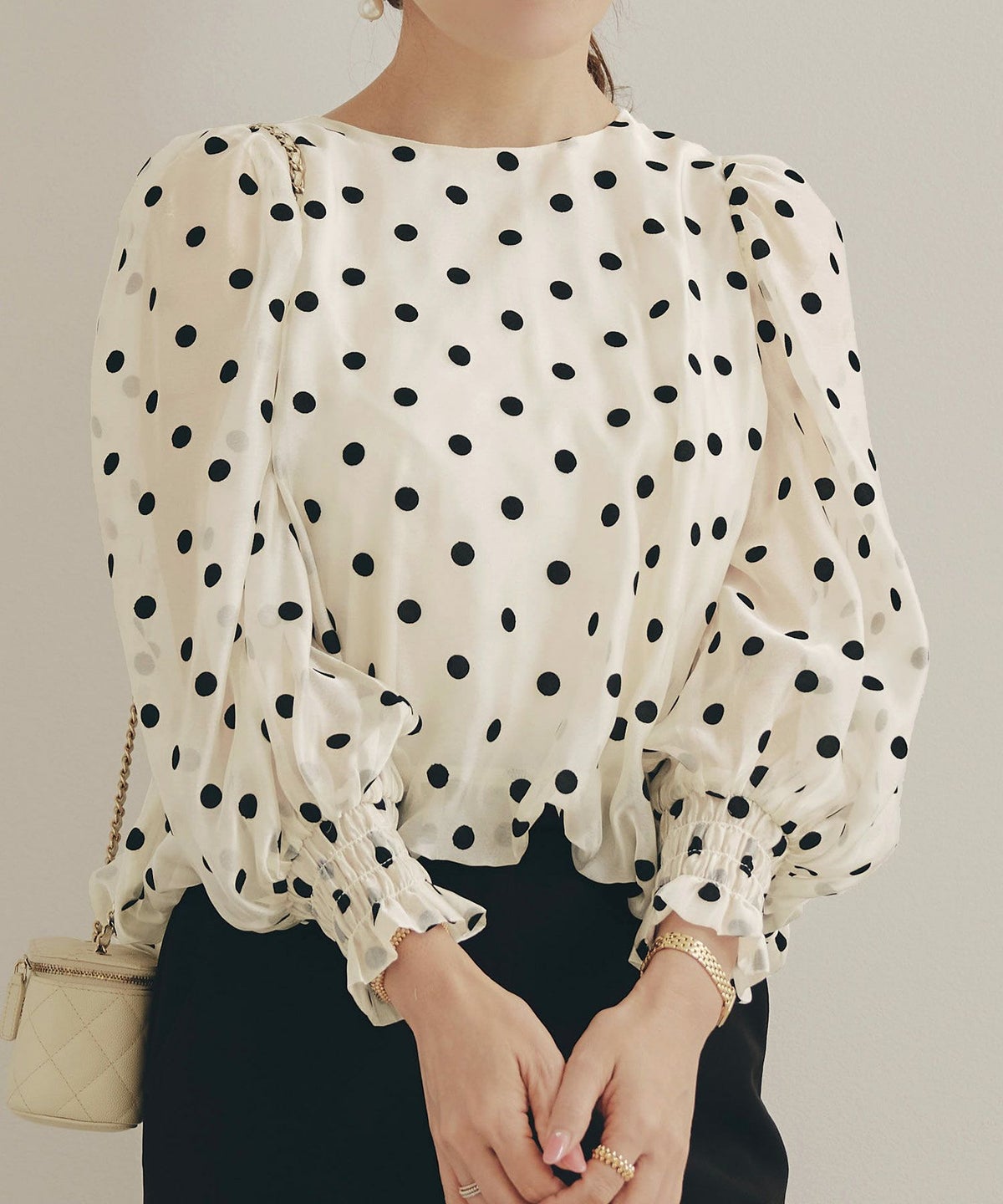 新色追加 手洗い可 長袖 大人カジュアル オフィス きれいめ フェニミン シアー オールシーズン 柄 ジョイントスペース