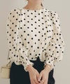 新色追加 手洗い可 長袖 大人カジュアル オフィス きれいめ フェニミン シアー オールシーズン 柄 ジョイントスペース