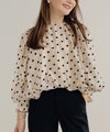 新色追加 手洗い可 長袖 大人カジュアル オフィス きれいめ フェニミン シアー オールシーズン 柄 ジョイントスペース