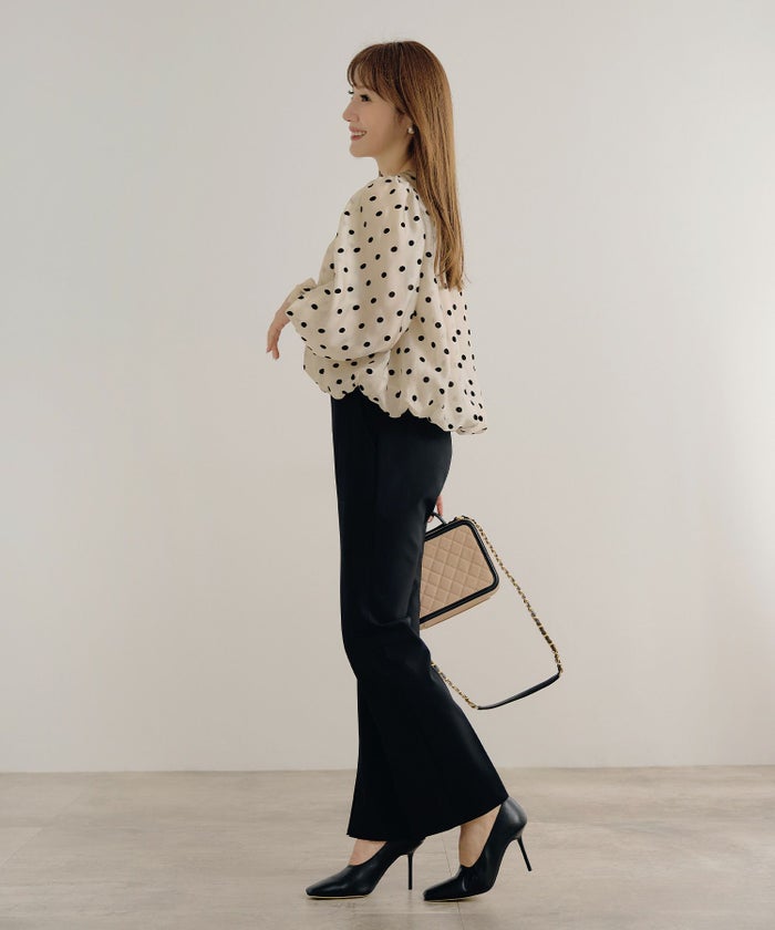 新色追加 手洗い可 長袖 大人カジュアル オフィス きれいめ フェニミン シアー オールシーズン 柄 ジョイントスペース