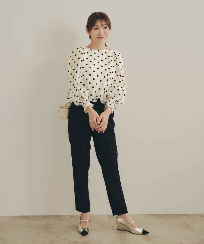 新色追加 手洗い可 長袖 大人カジュアル オフィス きれいめ フェニミン シアー オールシーズン 柄 ジョイントスペース