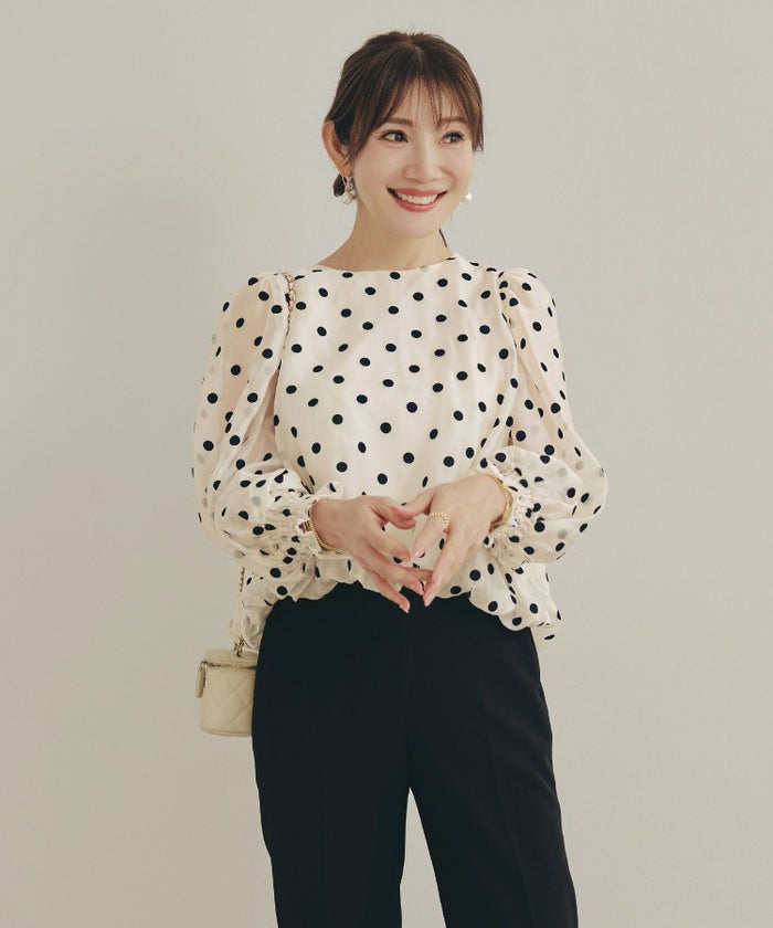 新色追加 手洗い可 長袖 大人カジュアル オフィス きれいめ フェニミン シアー オールシーズン 柄 ジョイントスペース