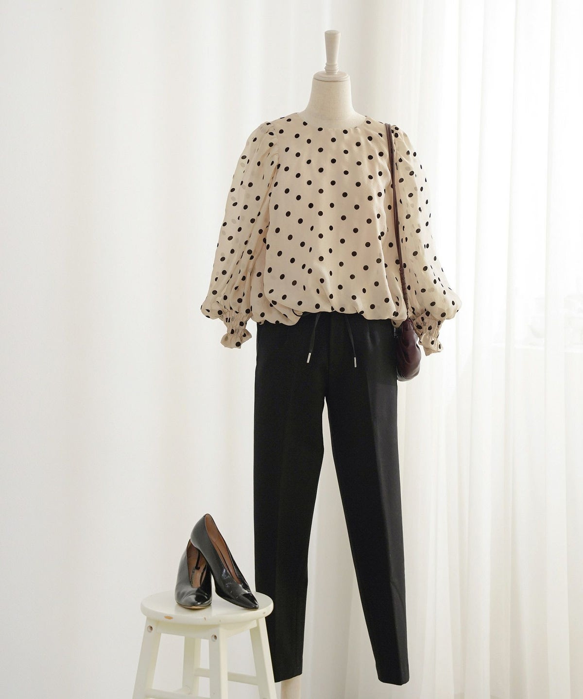 新色追加 手洗い可 長袖 大人カジュアル オフィス きれいめ フェニミン シアー オールシーズン 柄 ジョイントスペース