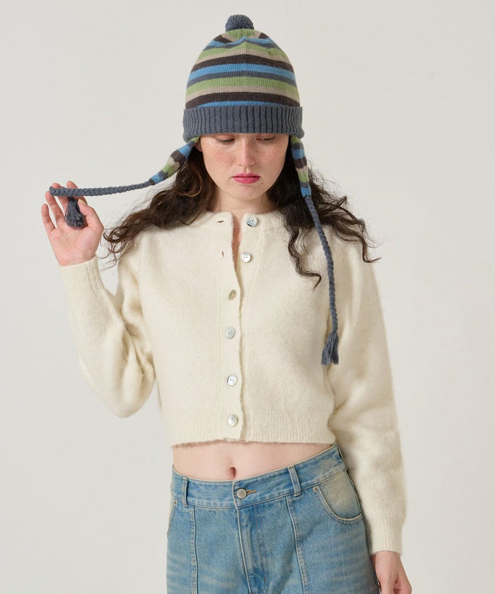 ウール/起毛/カーディガン