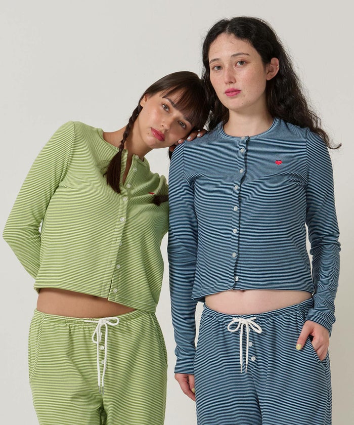 ボーダー/カーディガン/ハート