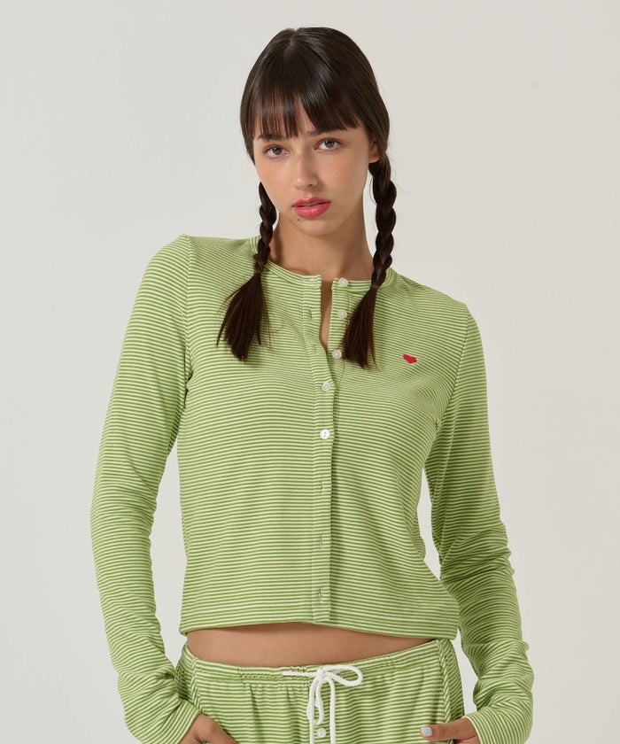 ボーダー/カーディガン/ハート