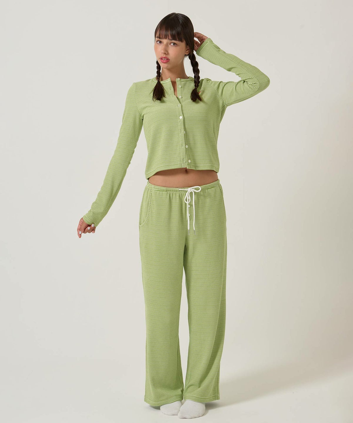 ボーダー/カーディガン/ハート