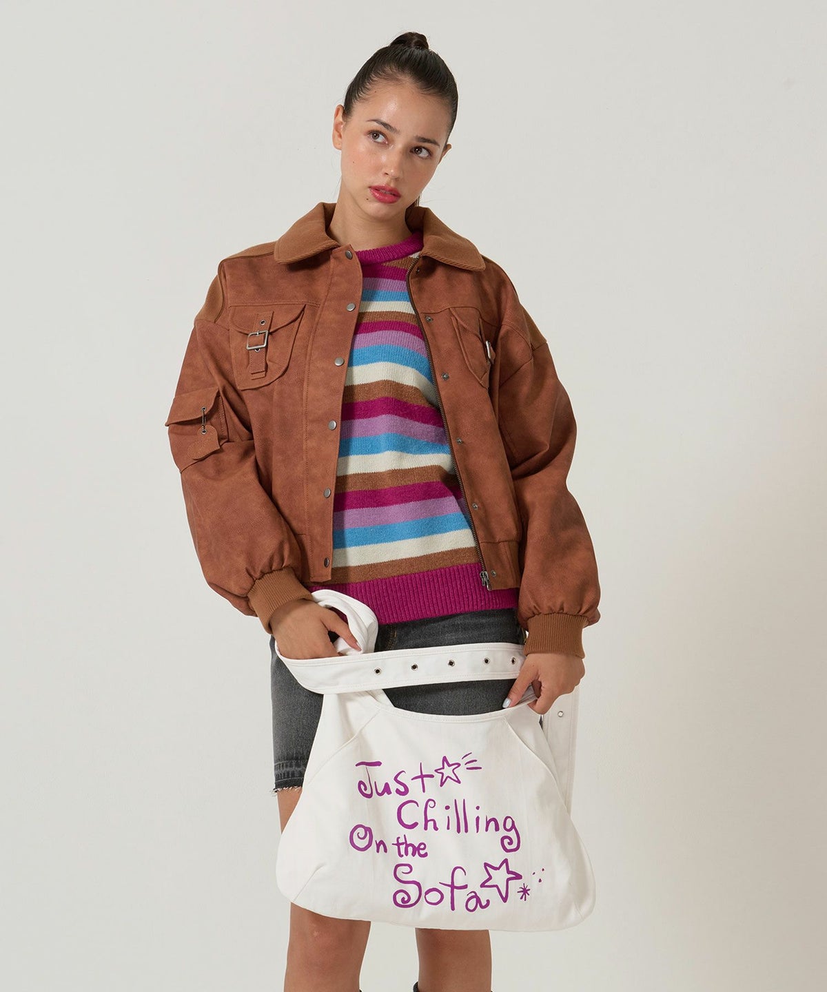 ホワイト/ ショルダー/バッグ