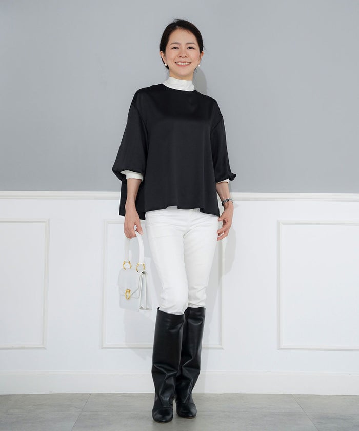 パターン ブラウス レディース 上品 きれいめ オケージョン シンプル エレガント ジョイントスペース