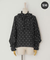 パターン ブラウス レディース 上品 きれいめ オケージョン シンプル エレガント フリー ジョイントスペース 型紙 フリルネック リボンタイ ブラウス Joint Space×kozuesakurada