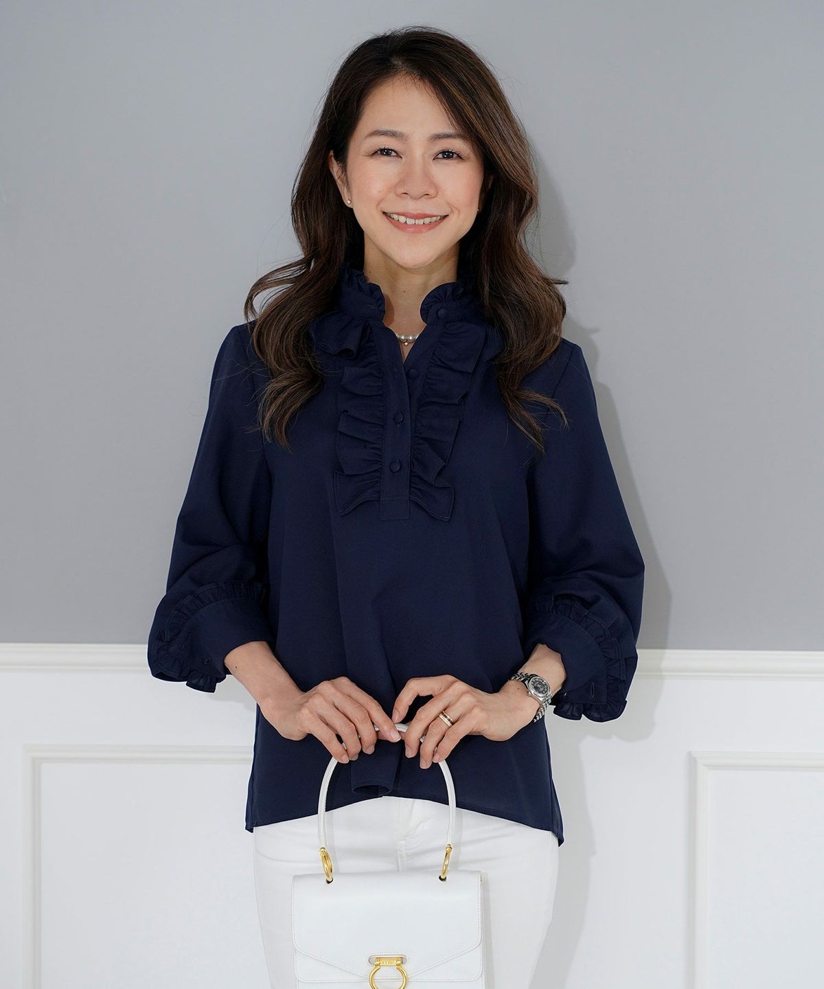 パターン ブラウス レディース 上品 きれいめ オケージョン シンプル エレガント フリー ジョイントスペース