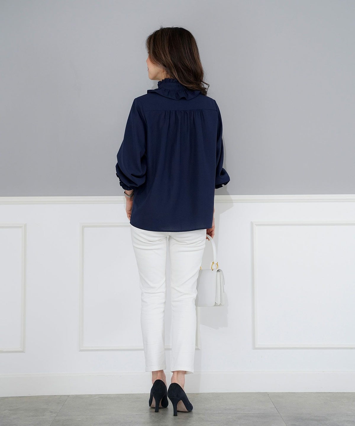 パターン ブラウス レディース 上品 きれいめ オケージョン シンプル エレガント フリー ジョイントスペース