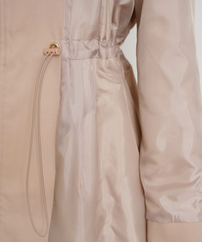 マウンテンパーカー スカラップ デザイン アウター 大人フェミニン 春 秋 きれいめ カジュアル フード付き  通勤  アウター 通学 デイリー オフィスカジュアル レディース ロング丈 アイボリー ピンクベージュ ネイビー