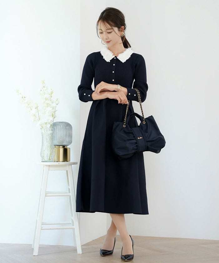 リボン バッグ ハンドバッグ ショルダー 2way フェミニン 大人可愛い お呼ばれ デート パーティー レディース