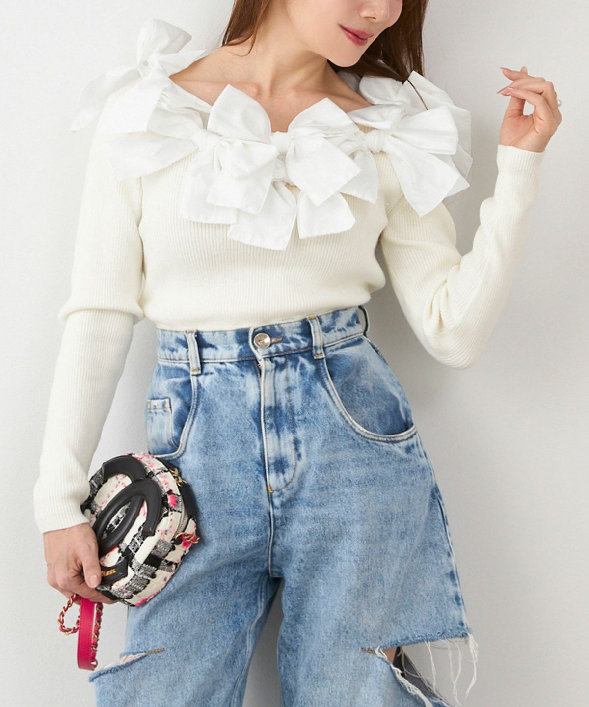 新色追加 手洗い可 レディース 長袖 秋冬春 長袖 大人可愛い 上品 きれいめ フェミニン ジョイントスペース