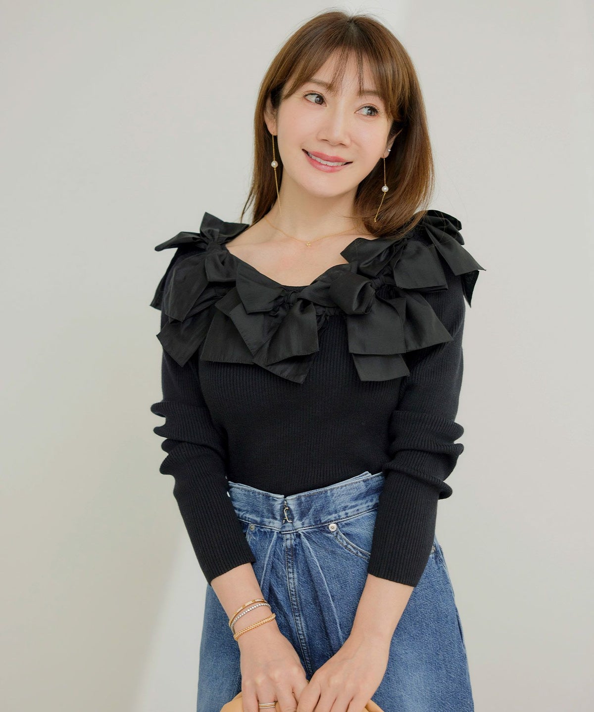 新色追加 手洗い可 レディース 長袖 秋冬春 長袖 大人可愛い 上品 きれいめ フェミニン ジョイントスペース