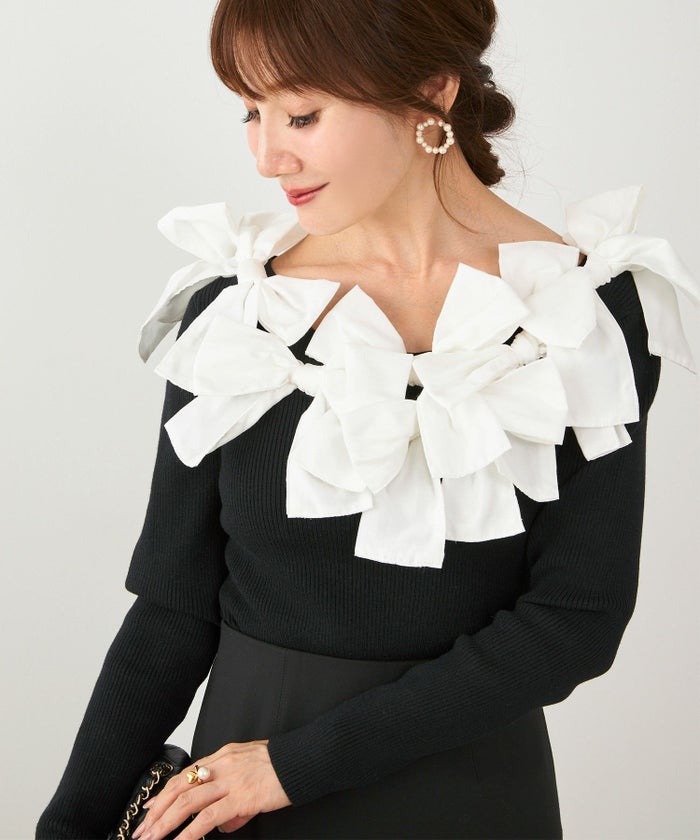 新色追加 手洗い可 レディース 長袖 秋冬春 長袖 大人可愛い 上品 きれいめ フェミニン ジョイントスペース