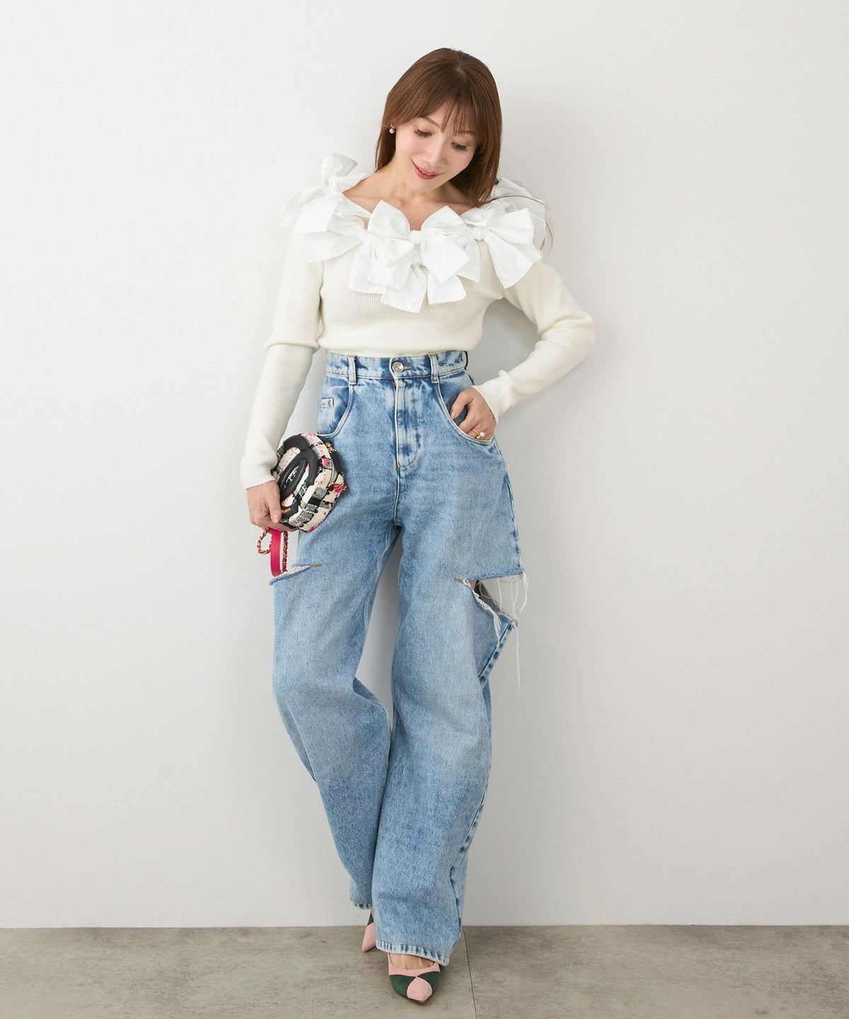 新色追加 手洗い可 レディース 長袖 秋冬春 長袖 大人可愛い 上品 きれいめ フェミニン ジョイントスペース