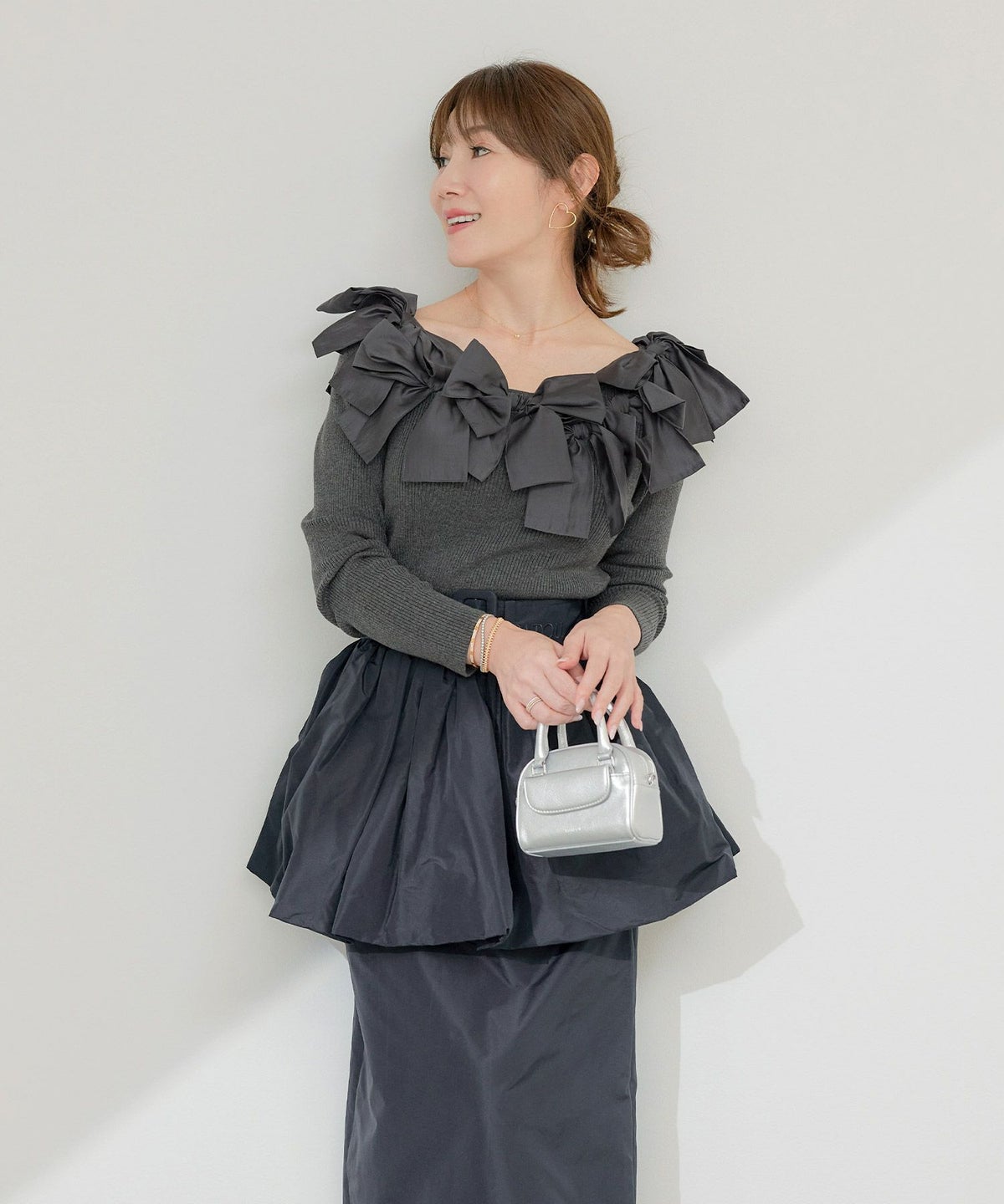 新色追加 手洗い可 レディース 長袖 秋冬春 長袖 大人可愛い 上品 きれいめ フェミニン ジョイントスペース