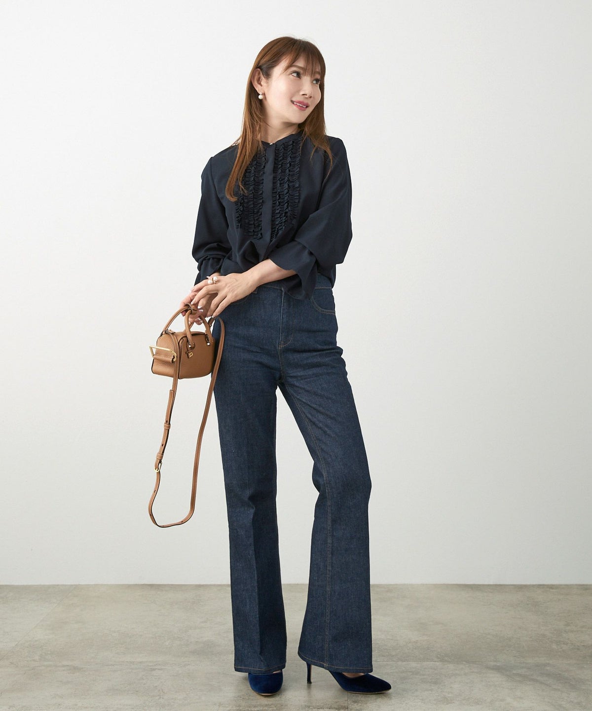 手洗い可 長袖 大人カジュアル オフィス きれいめ 上品 フェニミン 大人可愛い ジョイントスペース