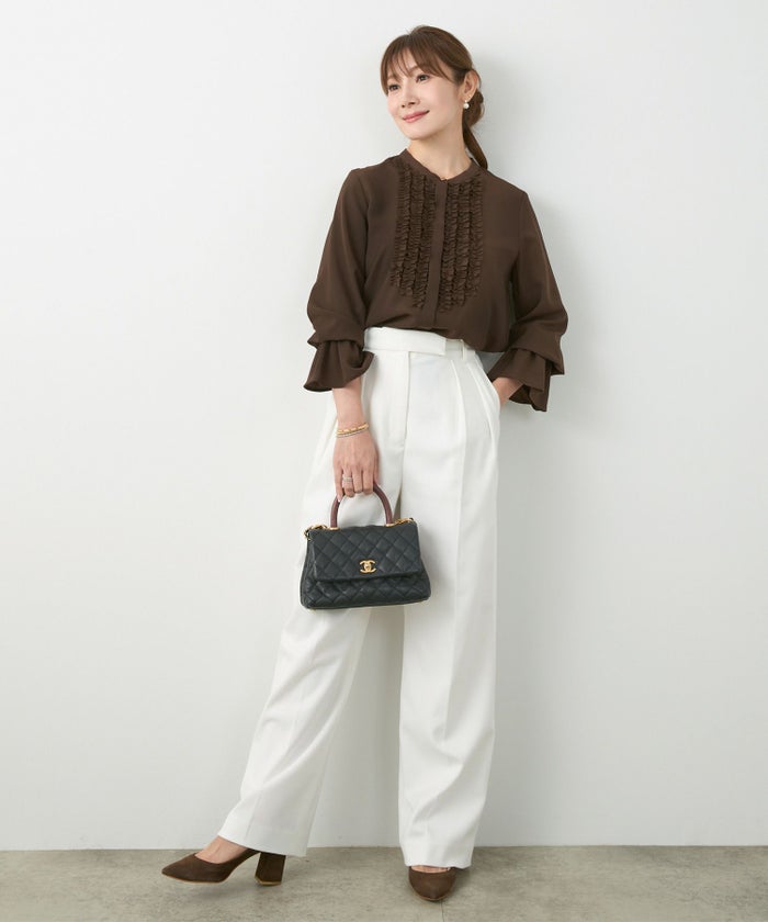 手洗い可 長袖 大人カジュアル オフィス きれいめ 上品 フェニミン 大人可愛い ジョイントスペース