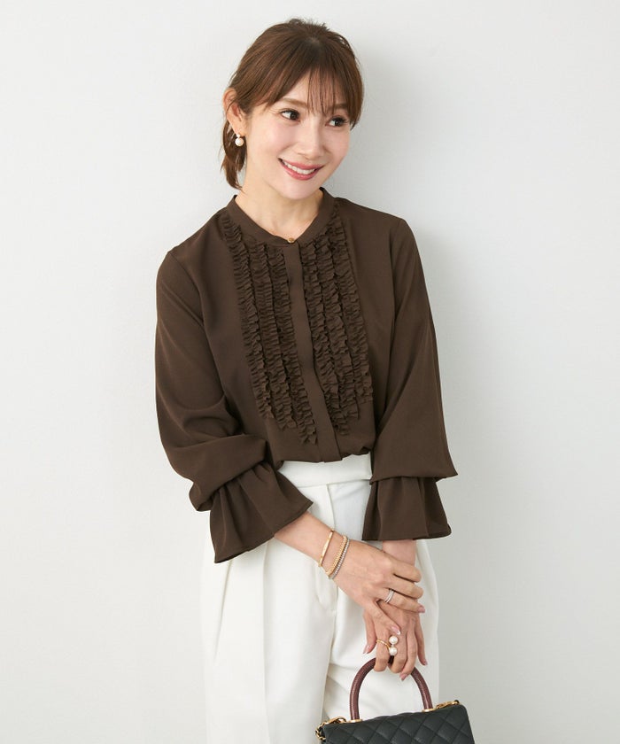 手洗い可 長袖 大人カジュアル オフィス きれいめ 上品 フェニミン 大人可愛い ジョイントスペース