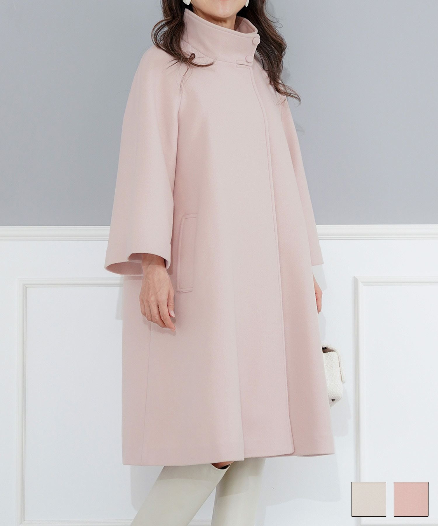 スタンドカラー ベルスリーブ コート Joint Space×kozuesakurada