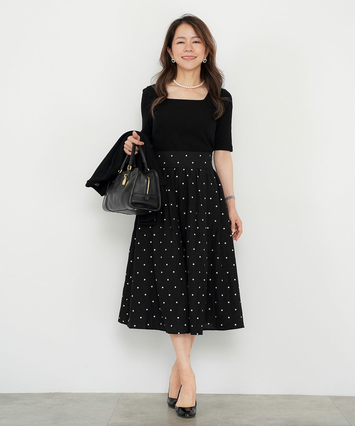 手洗い可 ボトムス レディース ドット 無地 上品 きれいめ オケージョン シンプル エレガント ジョイントスペース