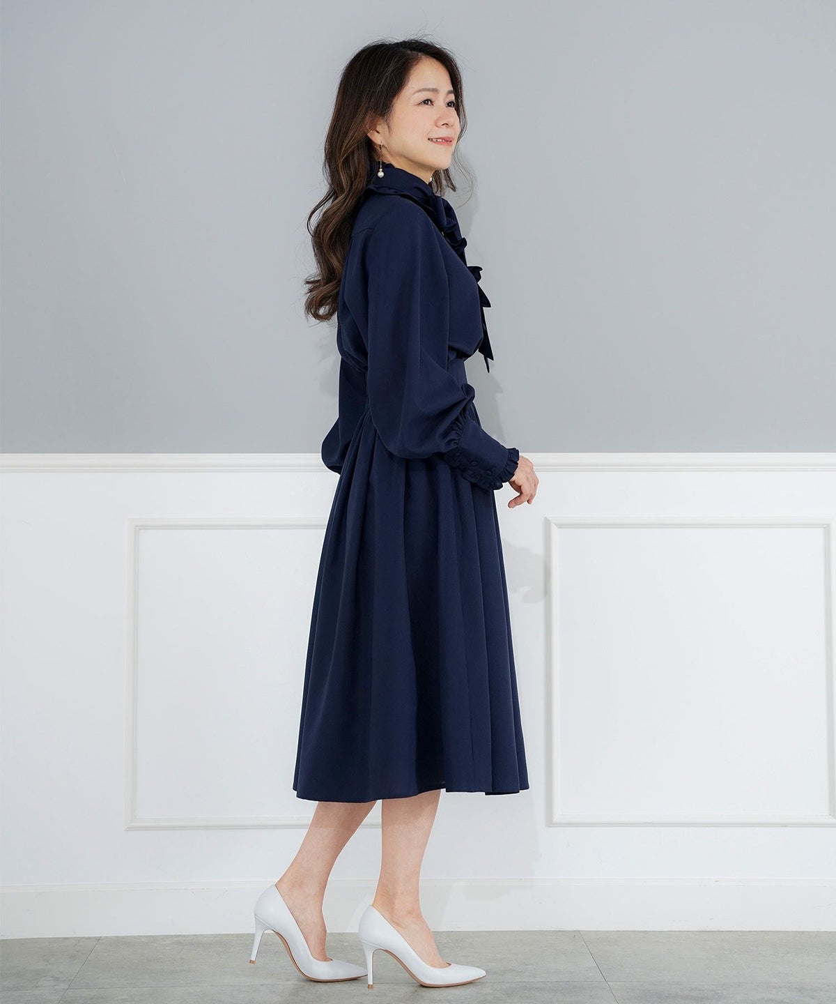 手洗い可 ボトムス レディース ドット 無地 上品 きれいめ オケージョン シンプル エレガント ジョイントスペース