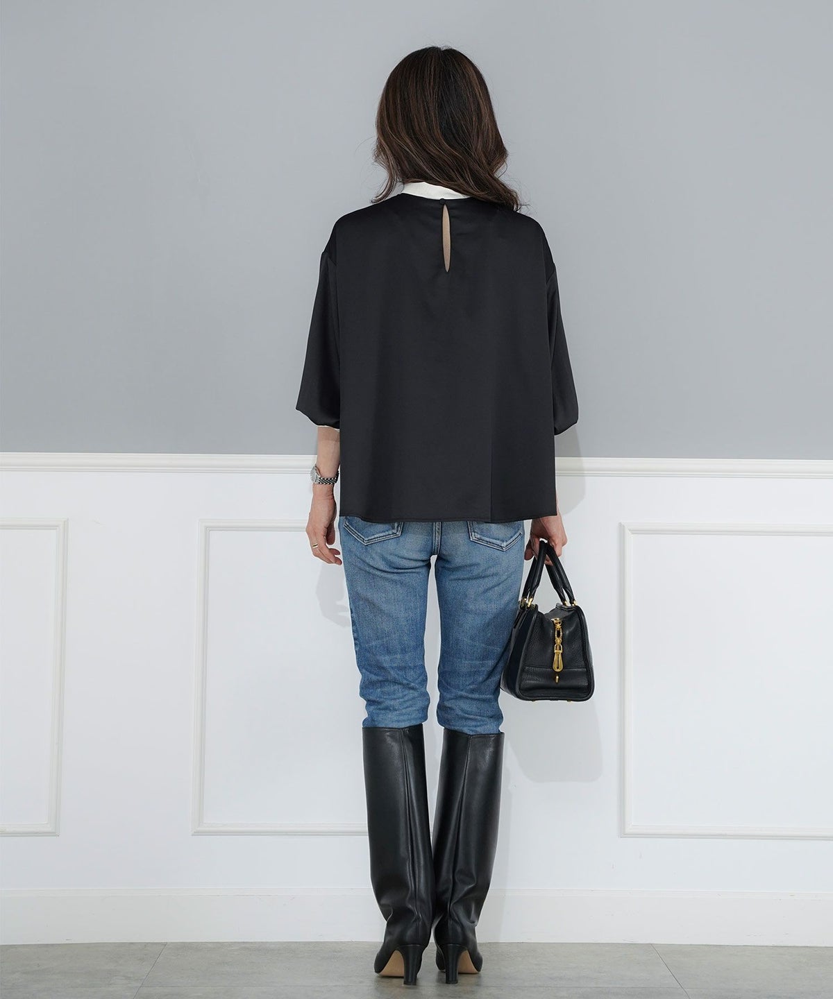 手洗い可 トップス レディース 上品 きれいめ オケージョン シンプル エレガント ジョイントスペース