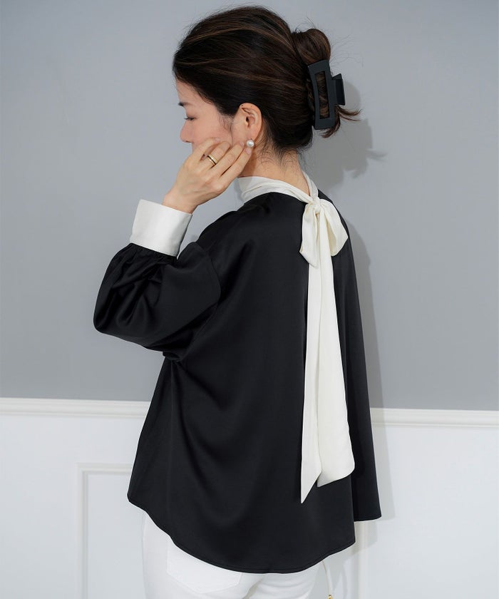 手洗い可 トップス レディース 上品 きれいめ オケージョン シンプル エレガント ジョイントスペース