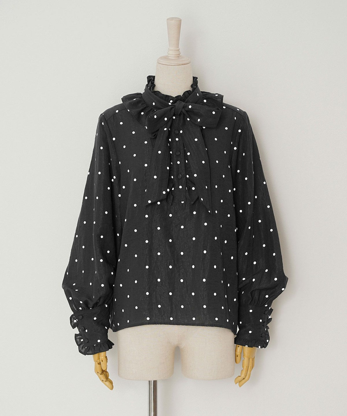 手洗い可 トップス レディース ドット 無地 上品 きれいめ オケージョン シンプル エレガント フリー ジョイントスペース