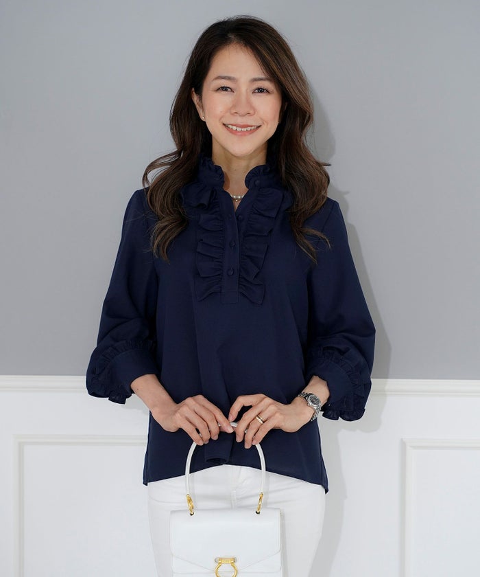 手洗い可 トップス レディース ドット 無地 上品 きれいめ オケージョン シンプル エレガント フリー ジョイントスペース