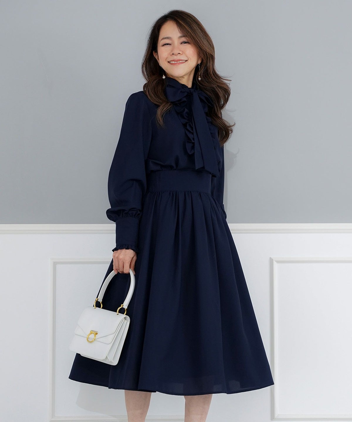 手洗い可 トップス レディース ドット 無地 上品 きれいめ オケージョン シンプル エレガント フリー ジョイントスペース