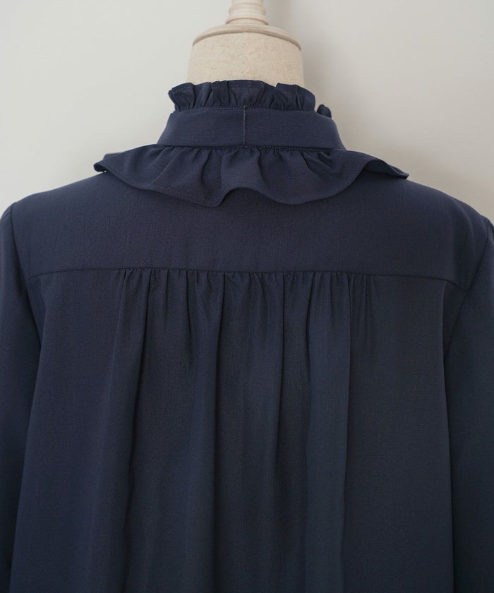 手洗い可 トップス レディース ドット 無地 上品 きれいめ オケージョン シンプル エレガント フリー ジョイントスペース