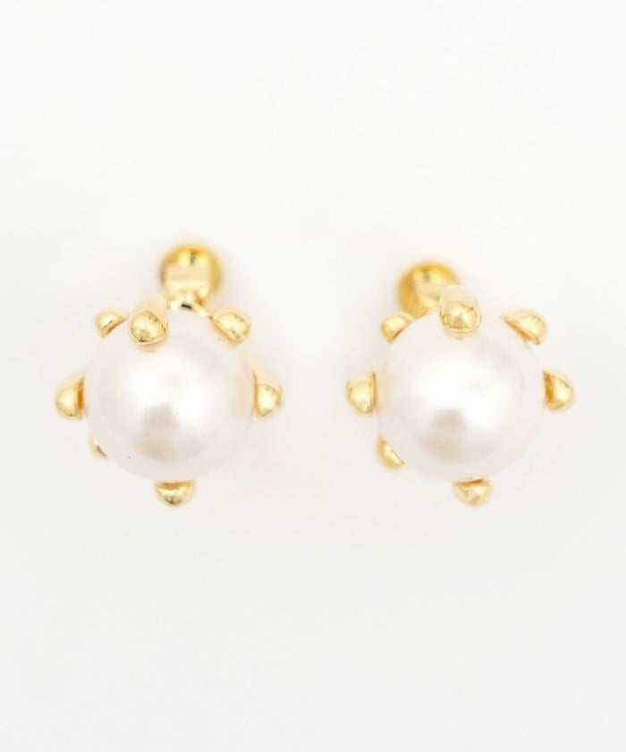 クラウン フラワー ピアス イヤリング Crown Flower Pierce Earring