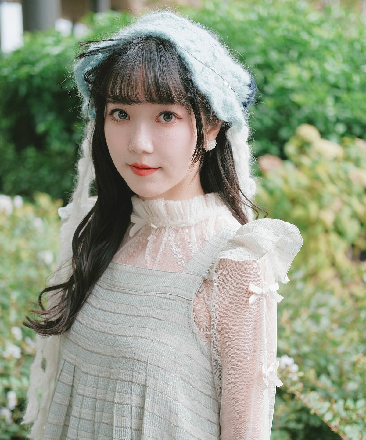 スカラップ フリル アシメ ワンピース miolite ネイビー カーキ