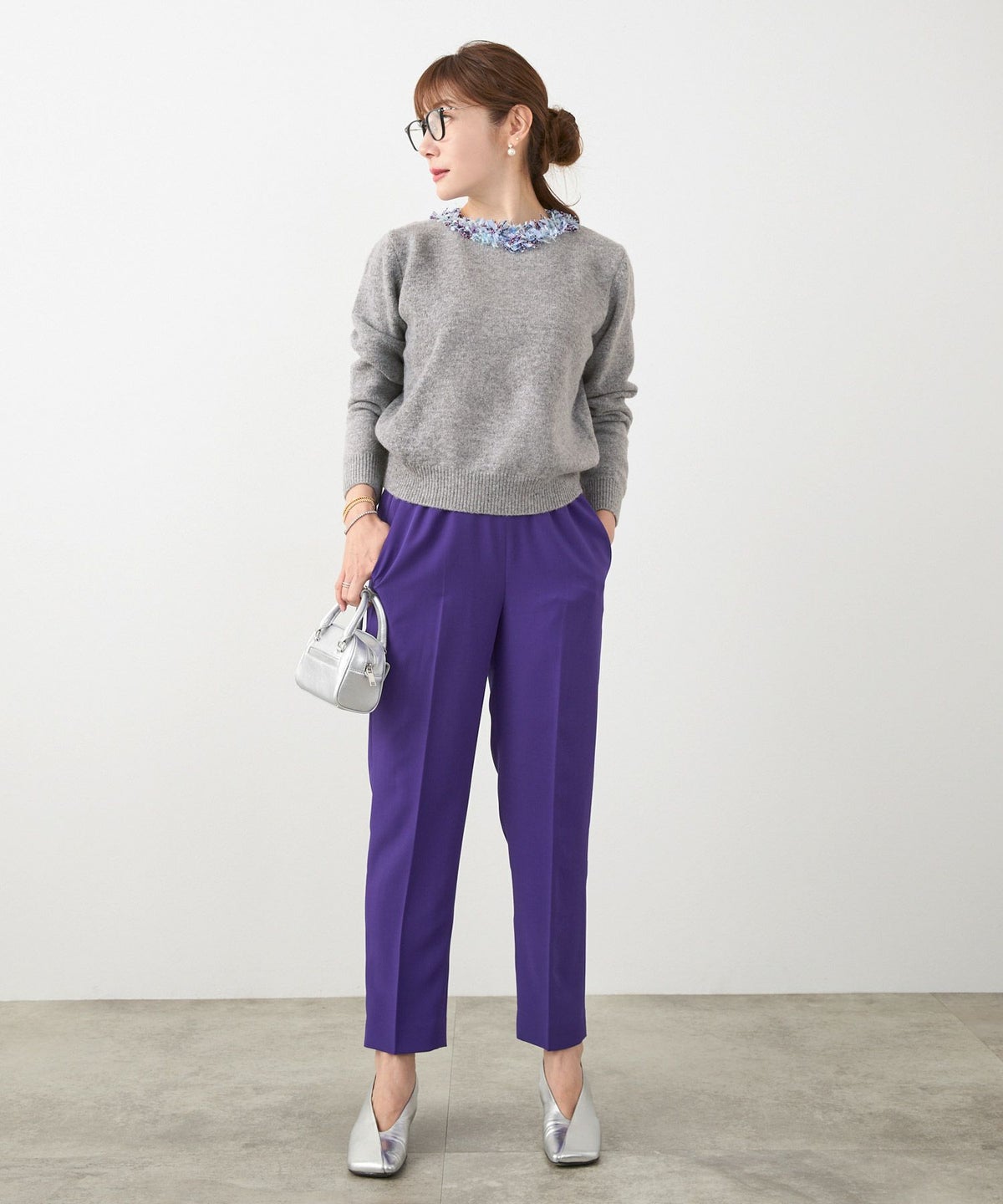 手洗い可 レディース 長袖 秋冬 長袖 大人可愛い 上品 きれいめ 大人カジュアル フェミニン ジョイントスペース