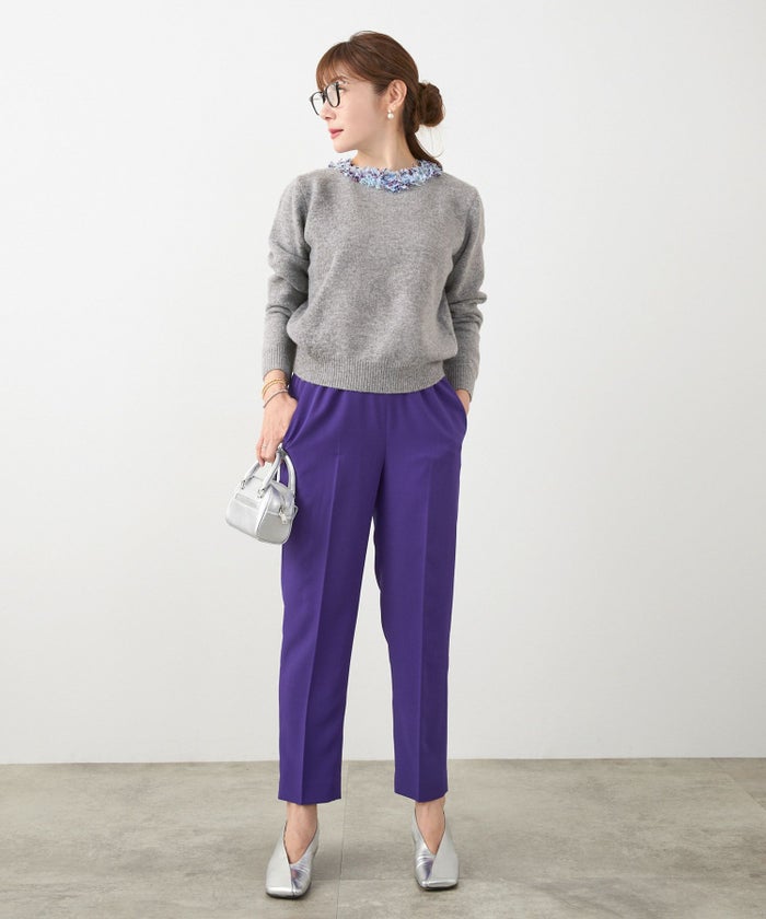 手洗い可 レディース 長袖 秋冬 長袖 大人可愛い 上品 きれいめ 大人カジュアル フェミニン ジョイントスペース