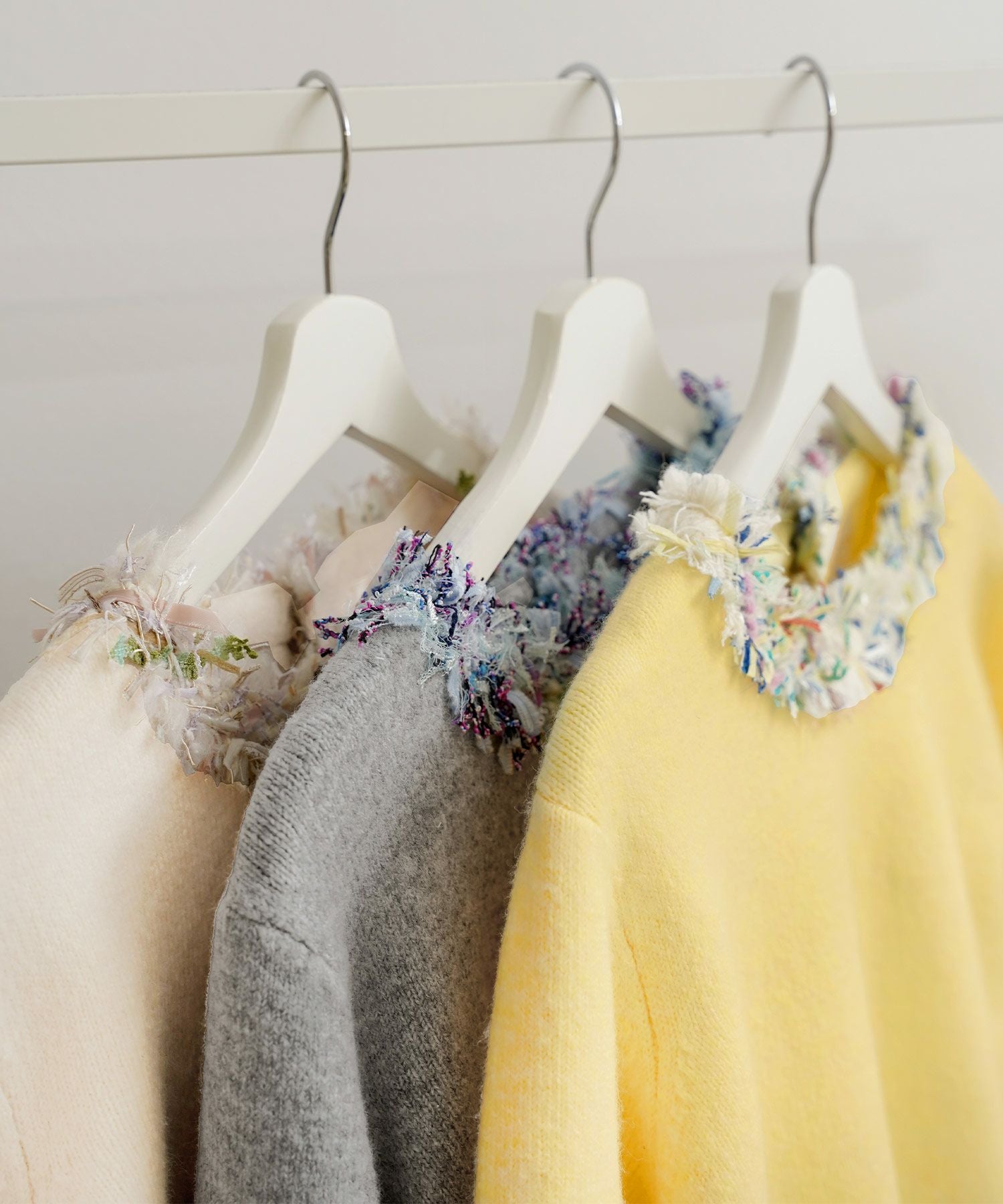 Liala×PG ツイード フリンジ ニット プルオーバー