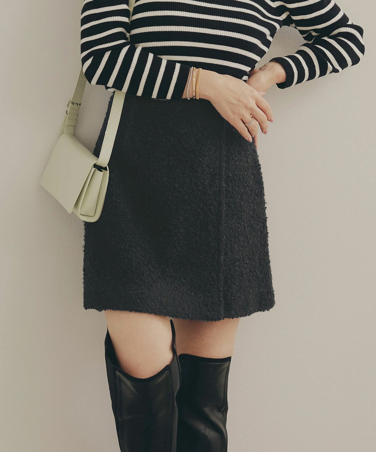 手洗い可 レディース 秋冬 大人可愛い 上品 きれいめ 大人カジュアル フェミニン ミニ丈 ジョイントスペース