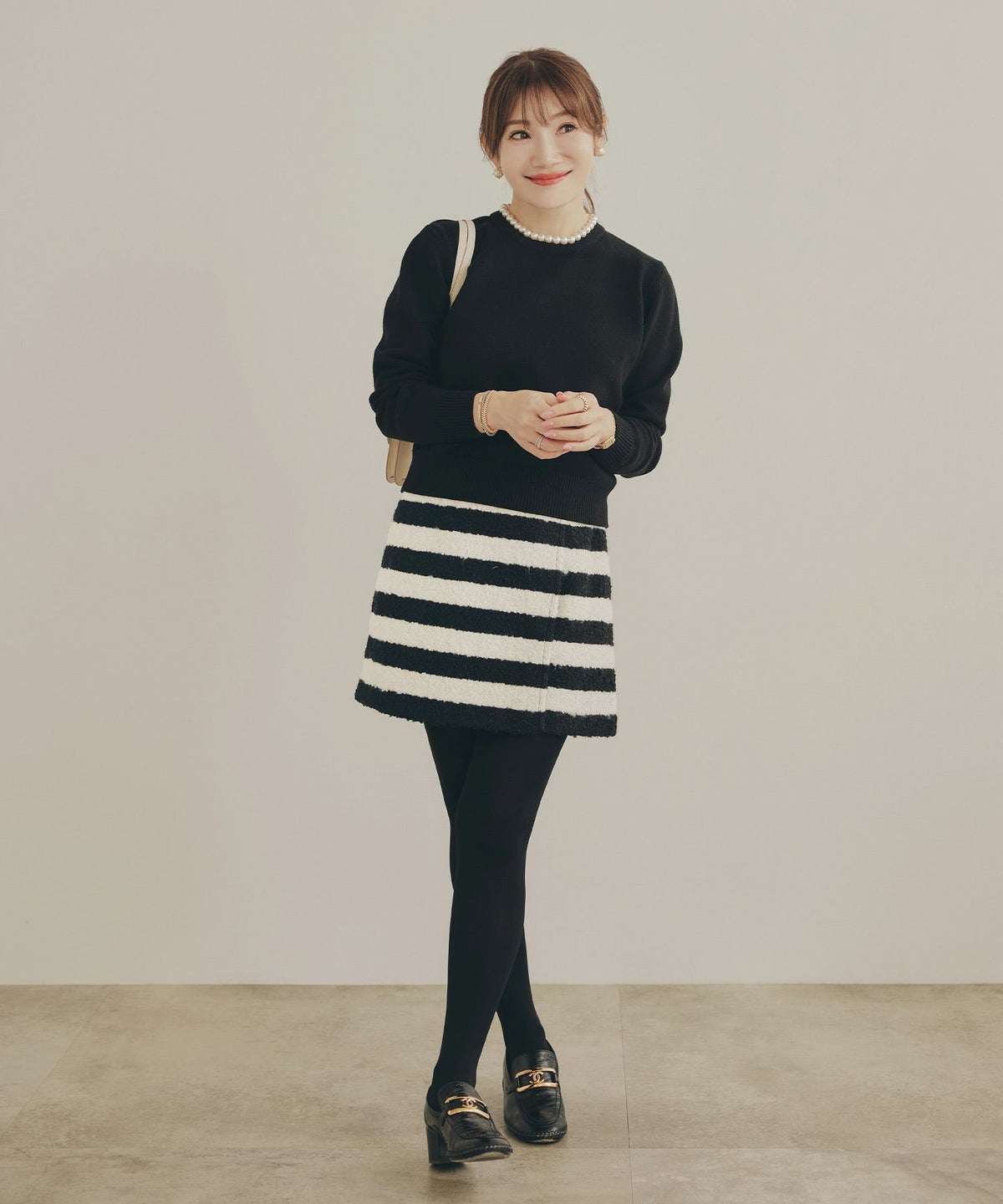 手洗い可 レディース 秋冬 大人可愛い 上品 きれいめ 大人カジュアル フェミニン ミニ丈 ジョイントスペース