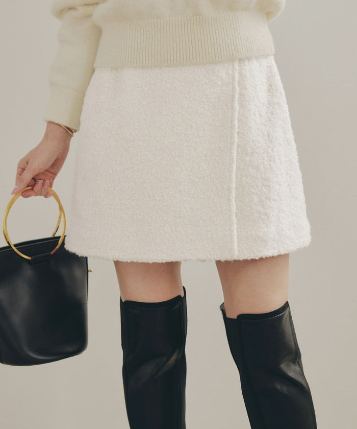 手洗い可 レディース 秋冬 大人可愛い 上品 きれいめ 大人カジュアル フェミニン ミニ丈 ジョイントスペース