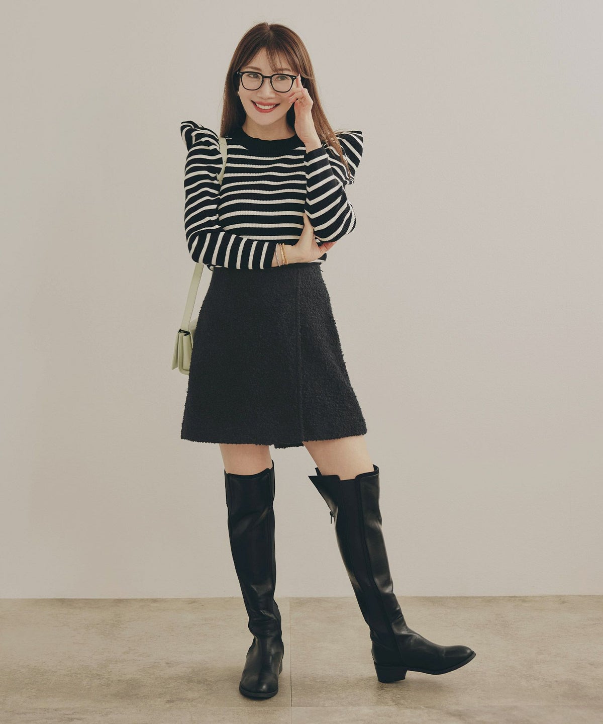 手洗い可 レディース 秋冬 大人可愛い 上品 きれいめ 大人カジュアル フェミニン ミニ丈 ジョイントスペース