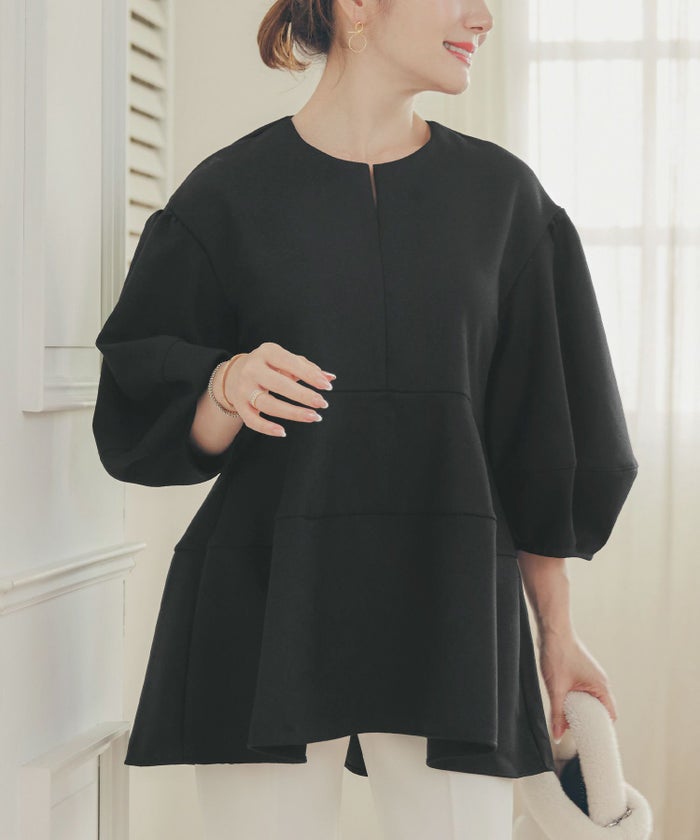 手洗い可 オフィス オケージョン シンプル かわいい きれいめ おしゃれ 白 黒 アンチピリング 日本製 体型カバー ジョイントスペース