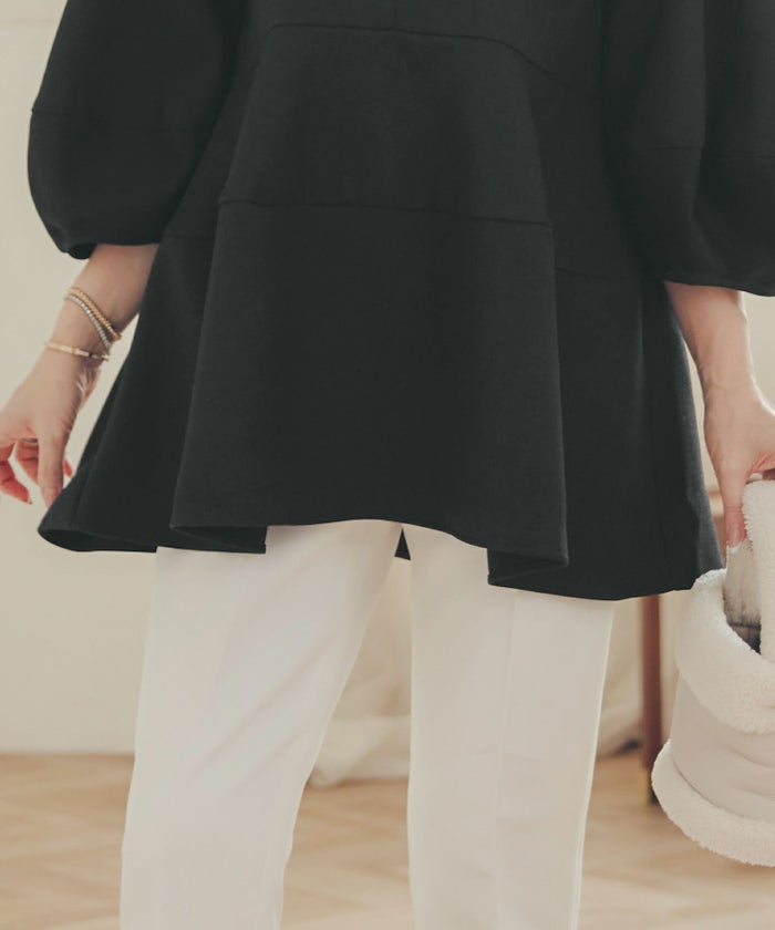 手洗い可 オフィス オケージョン シンプル かわいい きれいめ おしゃれ 白 黒 アンチピリング 日本製 体型カバー ジョイントスペース